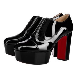 Christian Louboutin Black Patent Heels Goosinette 36 size 6